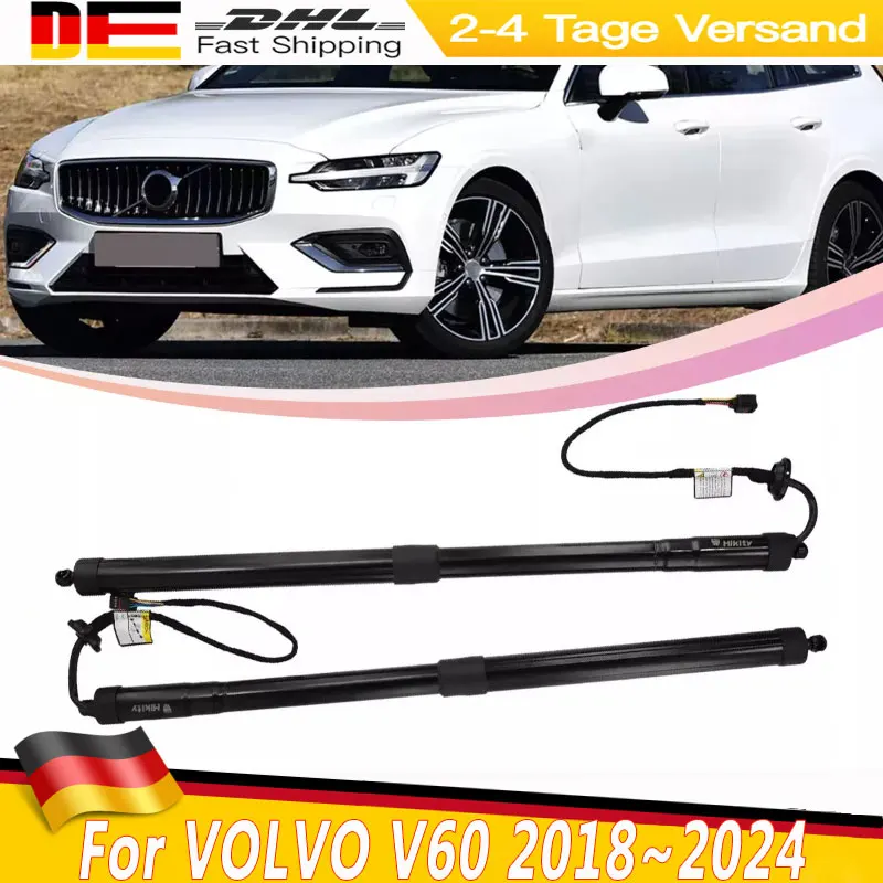 Image of 1 Paar Heckklappen-Kraftdämpfer für VOLVO V60 II 2019~2023 Elektrische Heckklappenstütze Heckklappenfeder 32384406 32357571 32296298 31463261