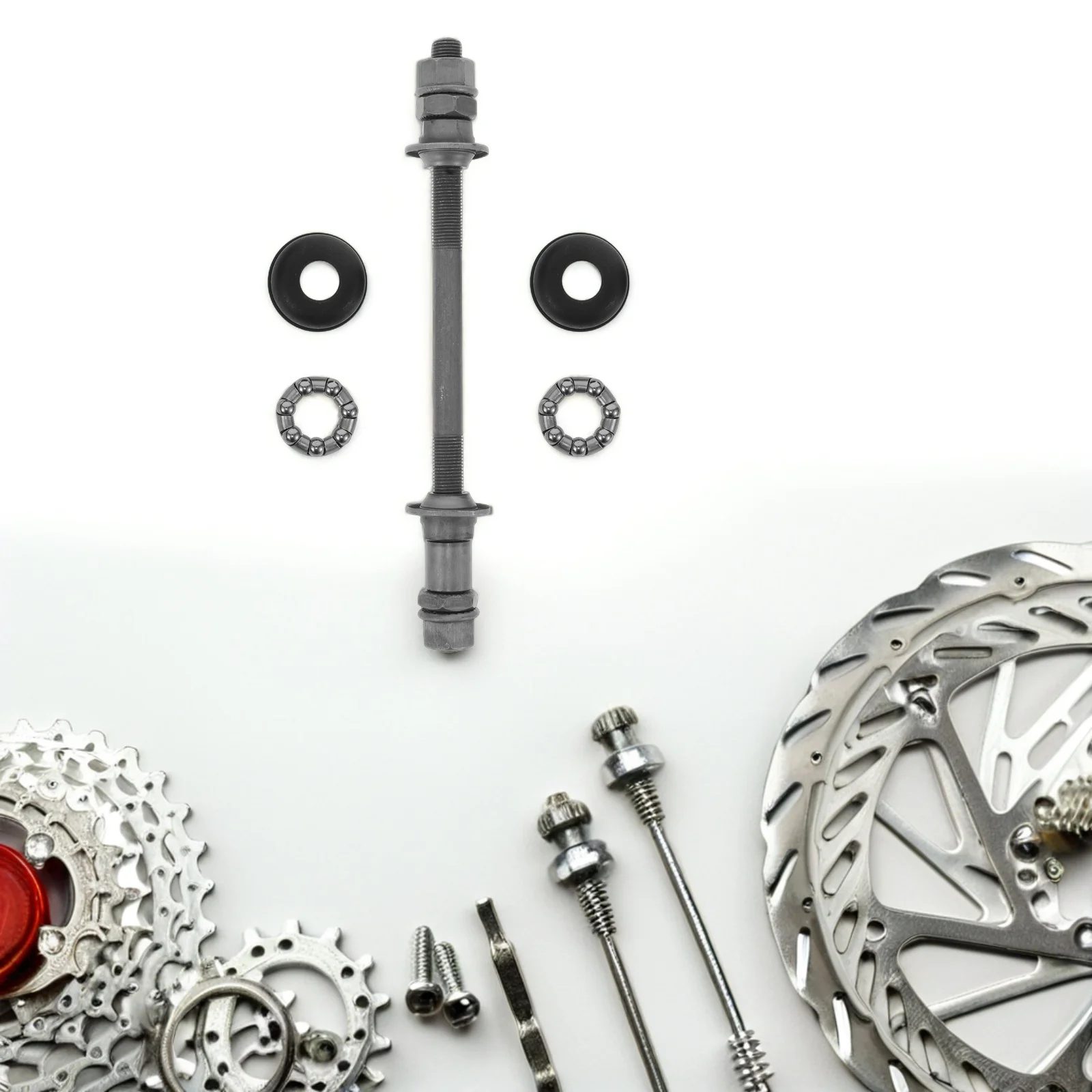 

2Sets Mountain Bike Rear Axle Hub Ball Bearing Durable Solid Replacement for Smooth Riding Bicycle Repair Accessories