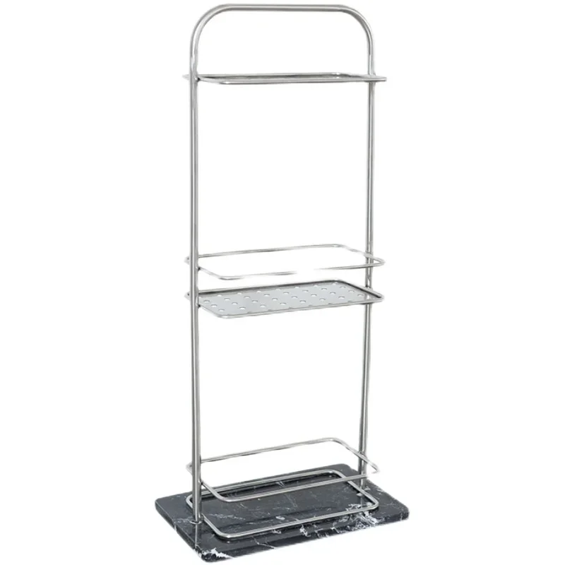 Stainless steel storage rack, marble skincare storage rack, dresser, shampoo and shower gel holder