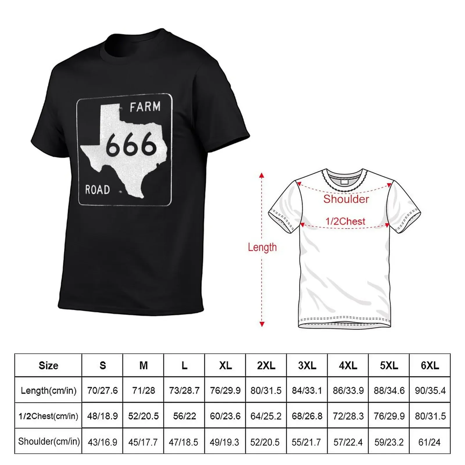 Texas Farm Road 666 T-Shirt anime figures summer tops oversized graphic tee for a boy Men's clothing