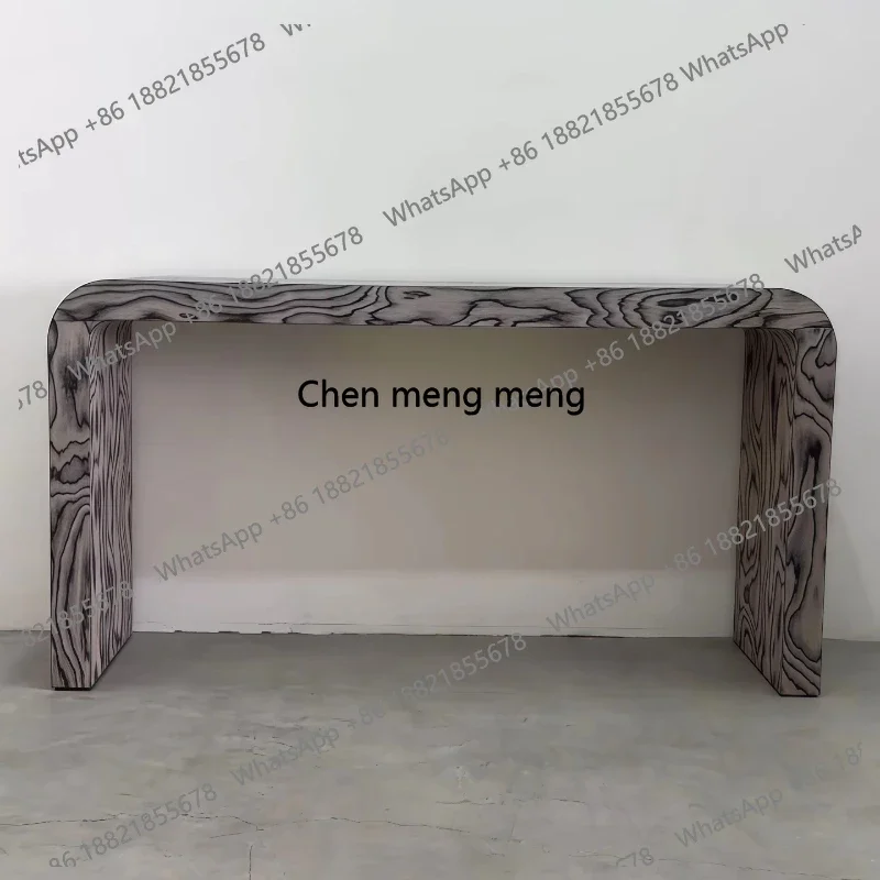 Medieval solid wood entrance platform retro, strip case, living room entrance aisle tree tumor entrance end view platform