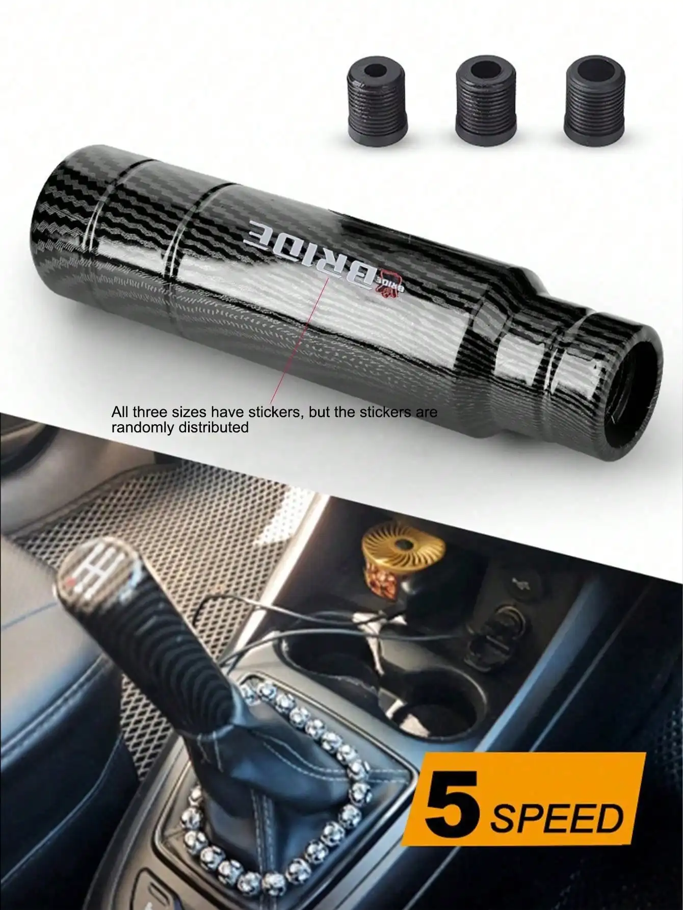 1 Stück Auto modifizierter Schaltknauf, Schalthebel aus Aluminiumlegierung, universell für manuelle und automatische Getriebe, Metallschaltung – Detail 10