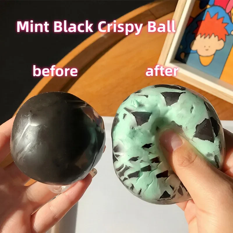 Nova Bola de Chocolate Crocante ASMR Feita à Mão para Alívio de Estresse e Ansiedade, Brinquedo Sensorial Macio de Recuperação Lenta para Apertar, Presentes para Crianças e Adultos