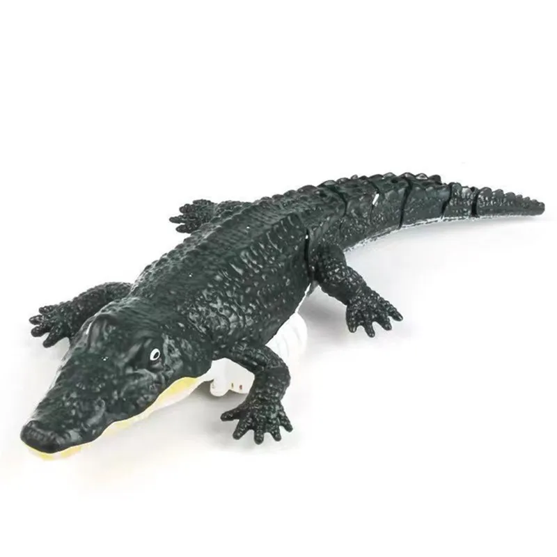 RC Boat Ship Toy Simulation Crocodile Head 2.4G Remote Control Joke Alligator Decoy Electric Toys Summer Water Spoof Toys Gift