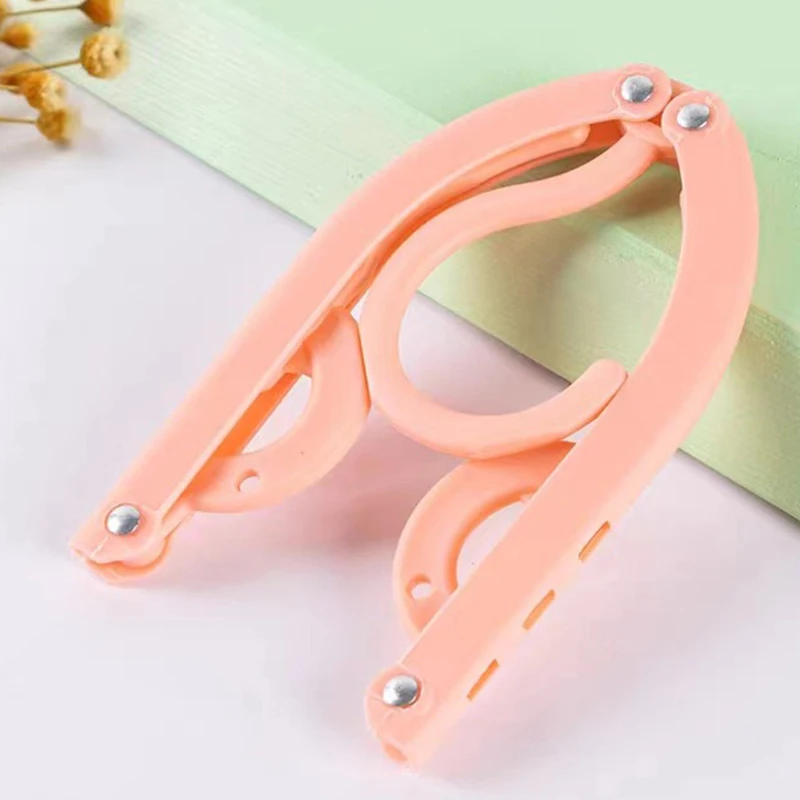 Random Multi-functional Plastic Clothes Hanger Travel Space Saving Foldable Hanger Creative Clothes Rack Children Baby Hanger