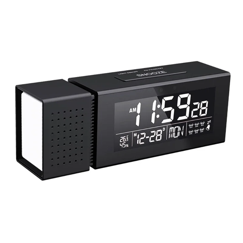 

Digital Alarm Clock with Radio Color Changing Night Light Waked Up Sleeping Clock Decorative Ornament Dropshipping