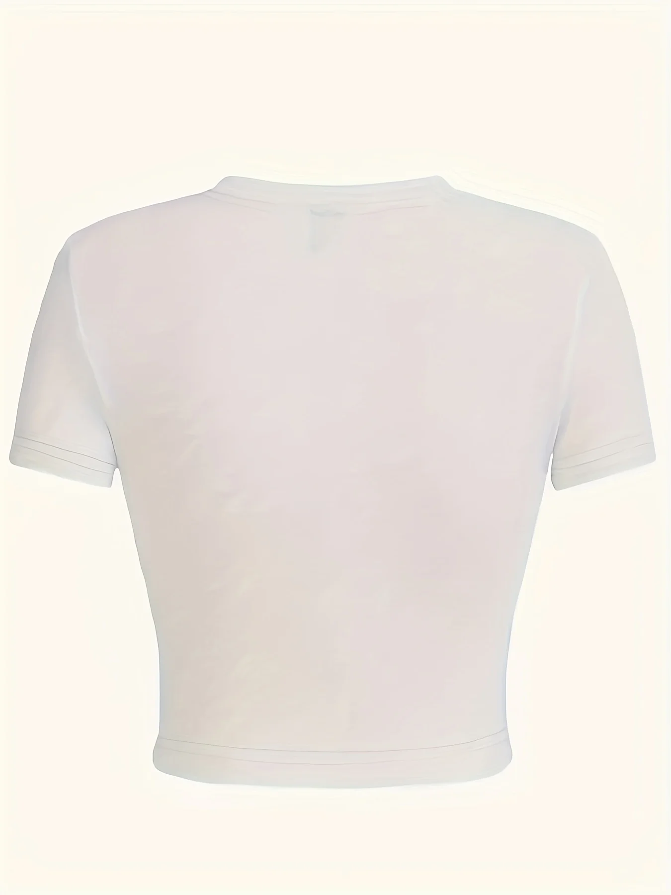 Vrolijke grafische letterprint ronde hals T-shirt mouw crop T-shirt voor lente zomer harajuku mouw casual esthetische kleding