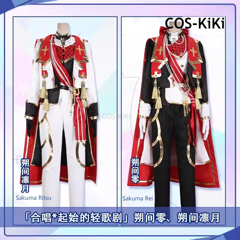 COS-KiKi Ensemble Stars Sakuma Ritsu/Sakuma Rei Choral Opera Begin Game Suit Gorgeous Handsome Uniform Cosplay Costume Halloween