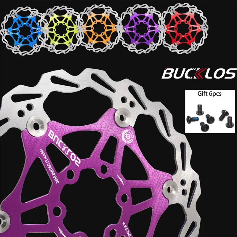 

BUCKLOS Hydraulic Brake Disc Rotor 160/180/203mm Bike Disc Brake Ultralight Rotor 6 Bolts MTB Rotor Hub Mount Bike Parts