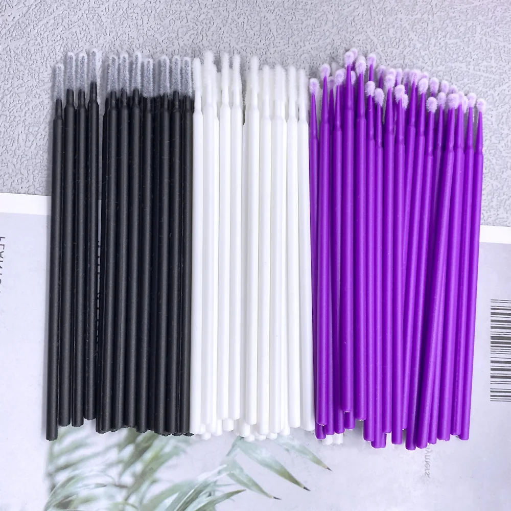 300/500pcs Micro Brush Disposable Lash Removing Swab Microbrush Mascara Wands Applicator Eyelash Extension Makeup Brushes Tools