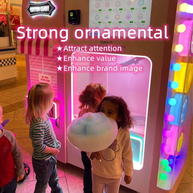 Commercial Fast Food Electric Kids Fairy Floss Cotton Candy Maker Floss Sweet Vending Machine