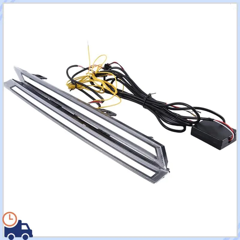 

Two-Color Daytime Running Light LED Streamer Turn Signal Light Black Plastic Grid Light For Toyota RAV4 19