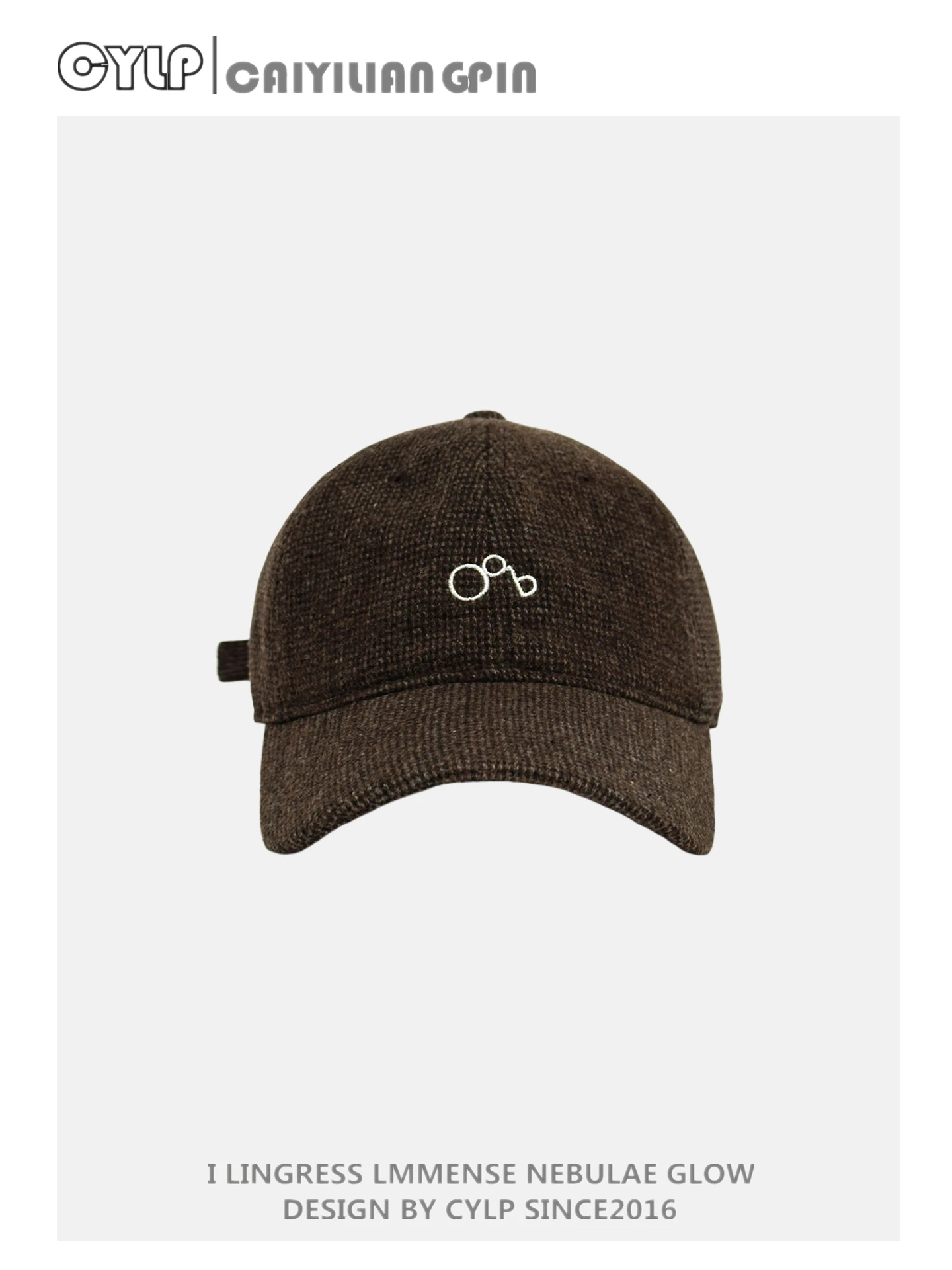 Vintage Plaid Wool Baseball Cap Autumn Winter Fashion Versatile Face-Slimming Duckbill Cap