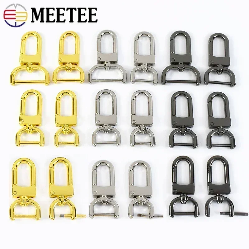 2/5Pcs 13-26mm Bag Strap Buckles Metal Detachable Swivel Clasp Screw Belt Trigger Snap Hook Replacement Handbag DIY Accessories 2