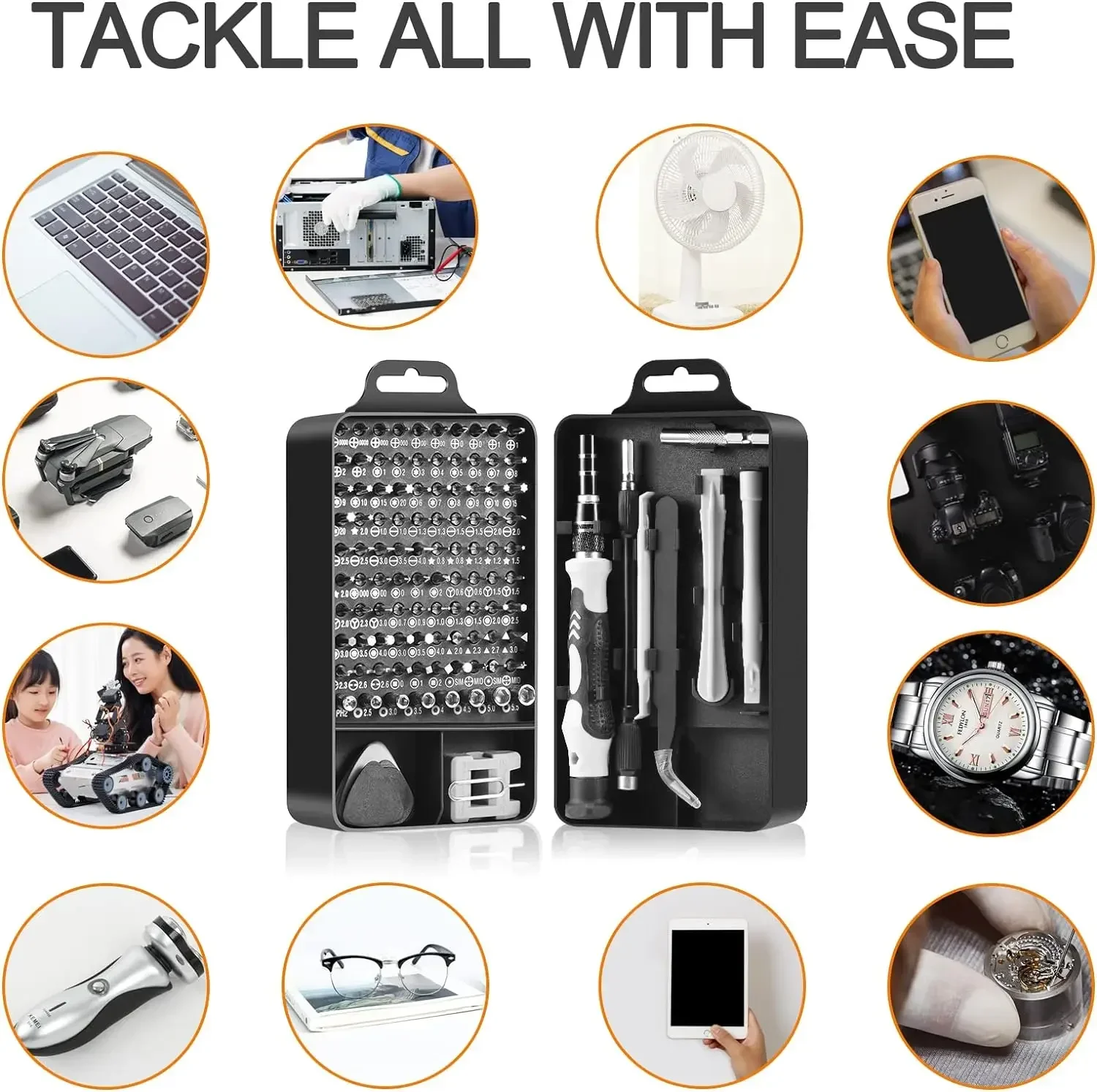 Ultimate 115-in-1 Precision Screwdriver Set for Electronics PC Laptop Phone MacBook Repair Professional Tools Kit for Every Task