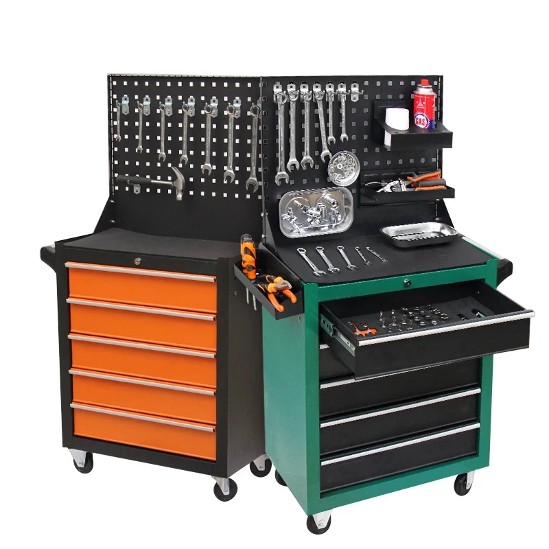 Profsional Metal Heavy Steel Workbench Garage Workshop Storage System Cinet With Cart