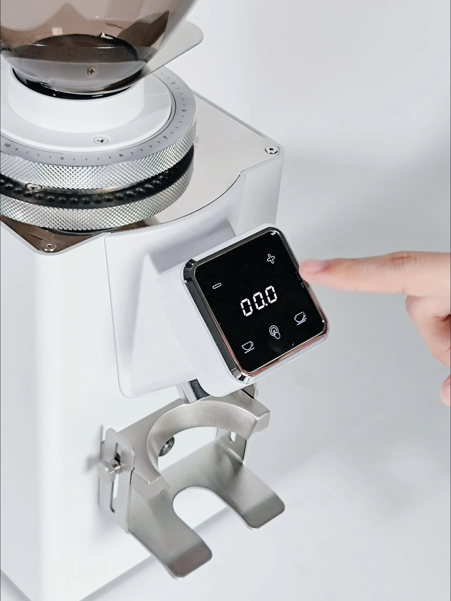 

Professional Large Capacity Bean Hopper Espresso French Press Hand Brewed Stainless Steel Electric Coffee Bean Grinder