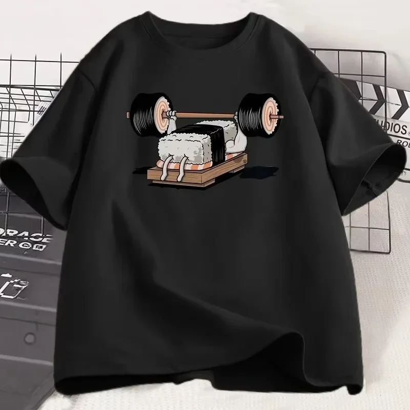 2025 السوشي رياضة تي شيرت مضحك المرأة الصيف Harajuku س الرقبة قصيرة الأكمام التي شيرت رياضية تي شيرت مطبوع ملابس الشارع الشهير