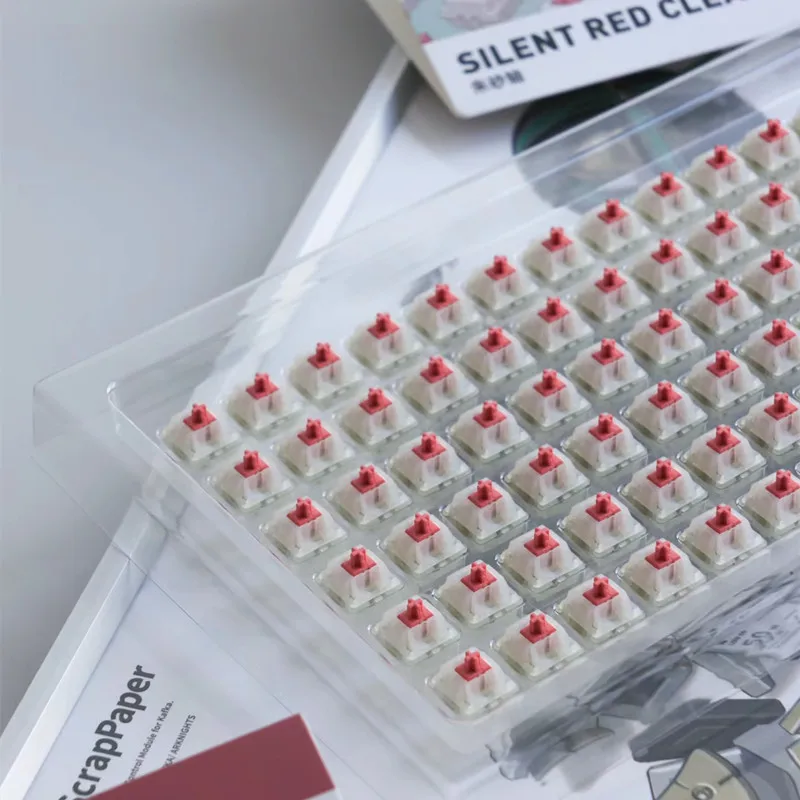 NuPhy Cherry Silent Red Clear-Top Switches (90PCS)