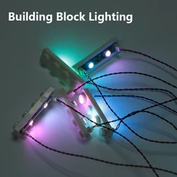 1PC Building Blocks Lighting 0.8mm Pin Streetlight Lawn Lamp 1x4 1x1 Bricks Compatible USB Port LED DIY City Architecture Toys