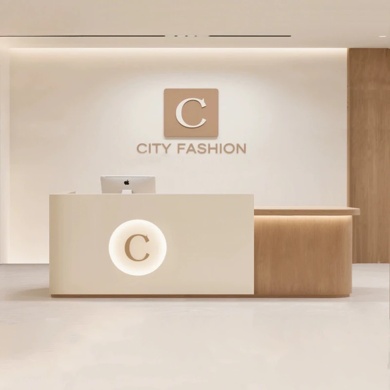 Custom Aesthetic Reception Desks Beauty Modern Italian Office Reception Desks Specialty Commercial Tavolo Reception Furniture