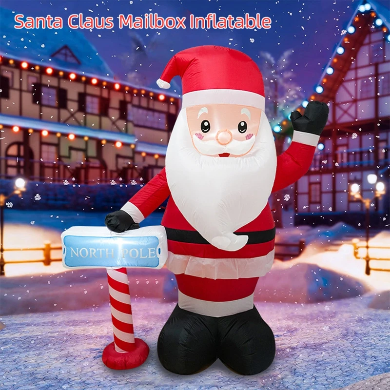 

2.1m Christmas Inflatable Santa Claus Indoor Decorations Holiday Gifts Party Supplies Setup for Outdoor Yard Lawn