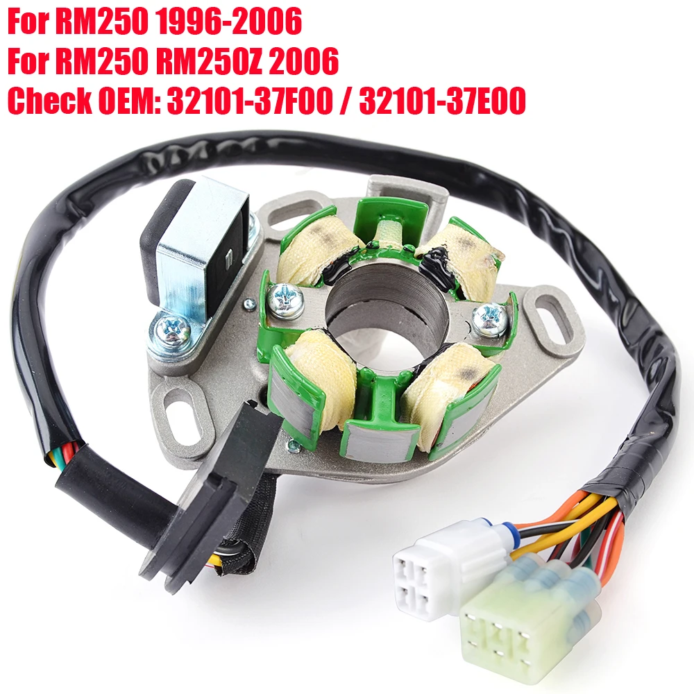 Stator Coil For Suzuki RM 250 RM250 RM250Z 32101-37E00 32101-37E10 32101-37E20 32101-37E30 32101-37E40 32101-37F00 32101-37F10