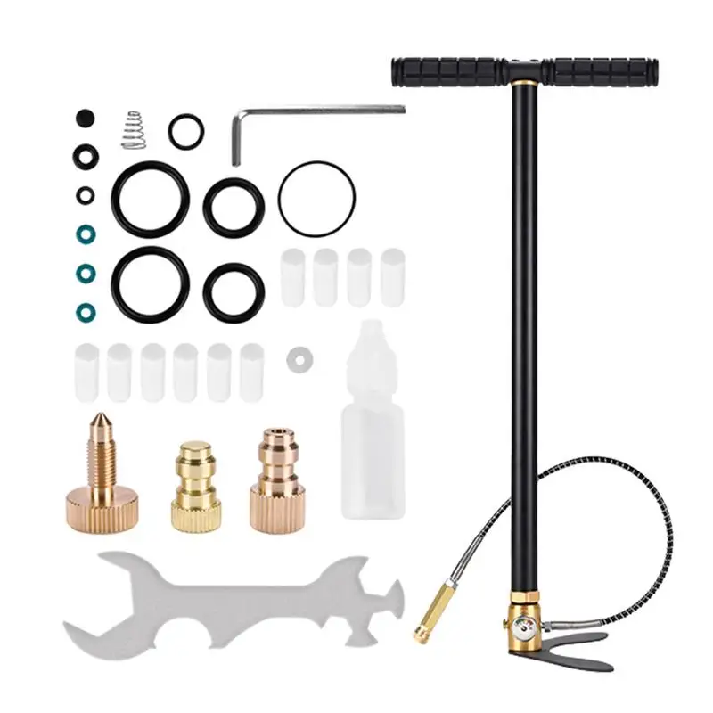 

Portable Hand Tire Floor Pump 3-Stage High-Efficiency Stirrup Pump Ergonomic Stirrup Pump High Efficiency Hand Pump For Car