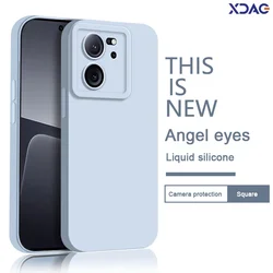 Custodia durevole opaca Angel Eyes per Xiaomi 13T 13 T Pro Cover posteriore originale in silicone liquido quadrato morbido antiurto Mi13T 13TPro 5G