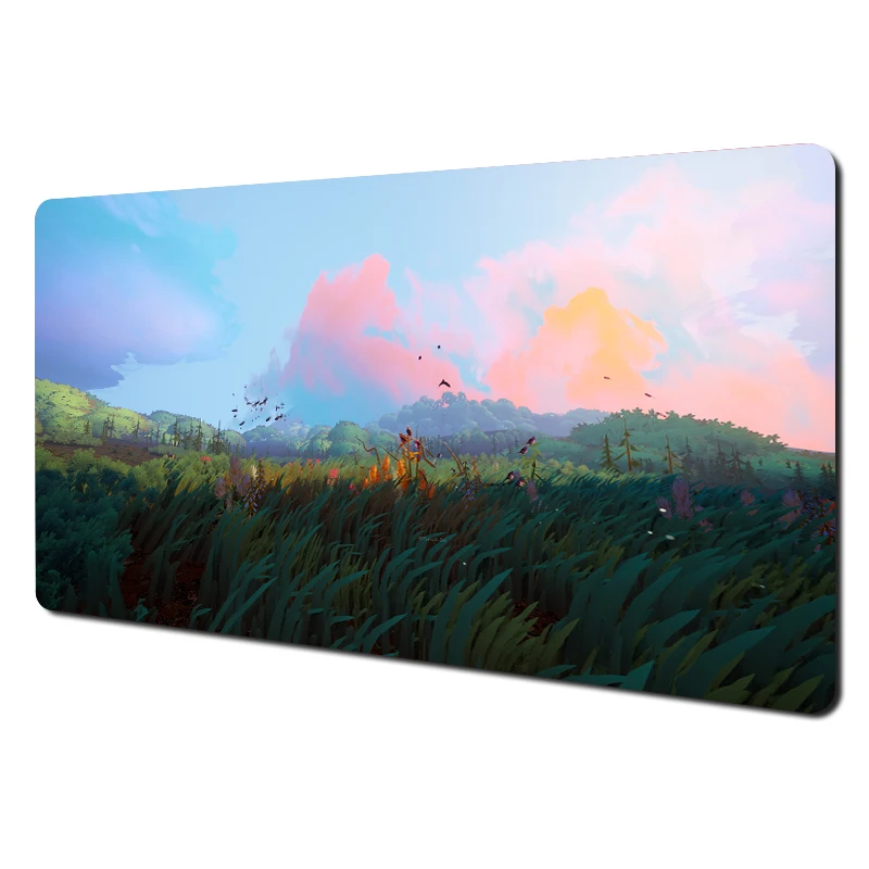 Healing Scenery Mouse Pad Pc Accessories Mause Ped Gamer Pc Table Computer Desk Deskmat Bureau Gaming Kawaii Nootbook Gamer