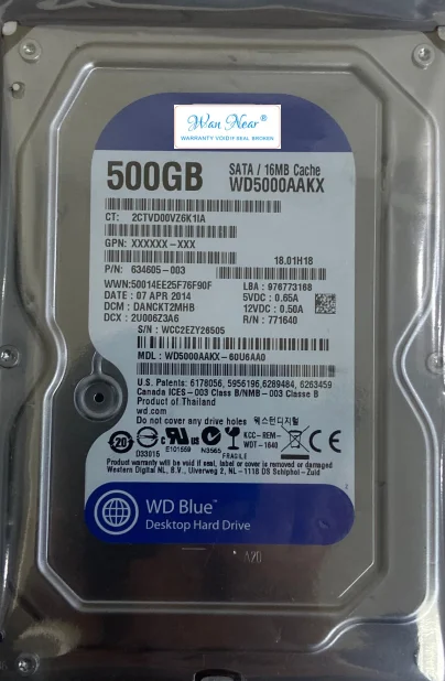 

Для настольного компьютера 3,5 WD5000AAKX 500G 7200 SATA3 500gb