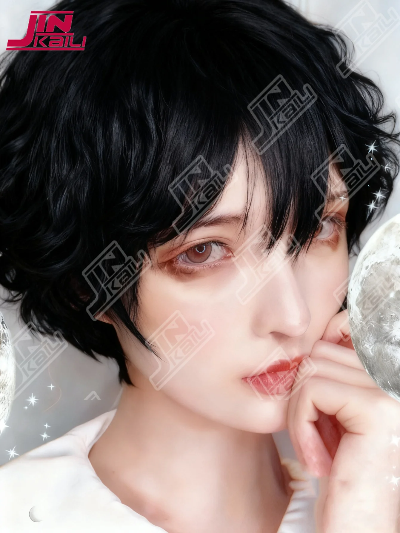 JKL Synthetic Short Men's Breathable Wig Brown Men Boy Short Straight Cosplay Men Party Black Heat Resistant Synthetic Hair Wig