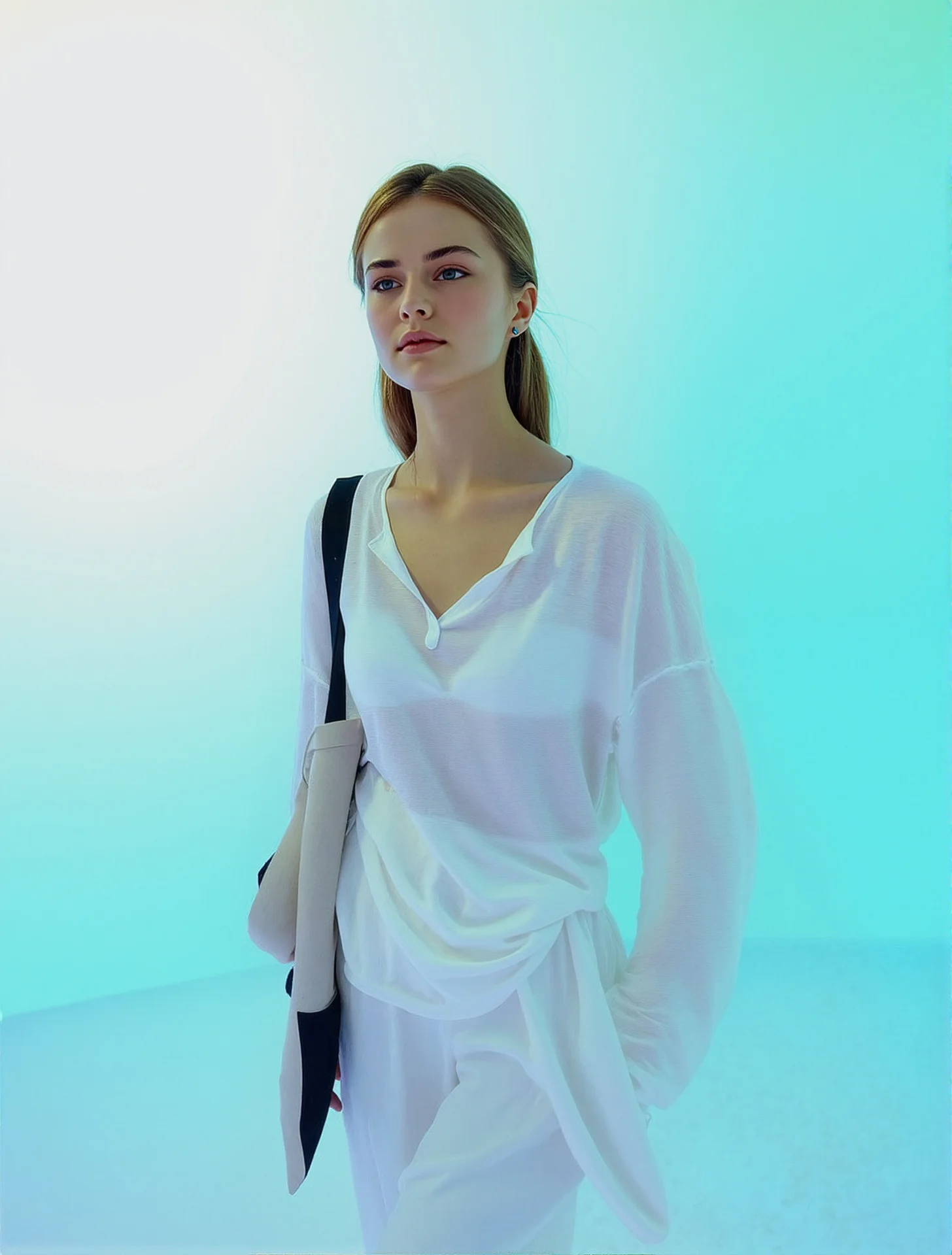 T-shirts à manches longues pour femmes, été, avec ourlet asymétrique, style sophistiqué et basique, pour la rétention de souvenirs, le rappel de moments passés, la réflexion sur les matins de terrasse et la réflexion sur les souvenirs doux