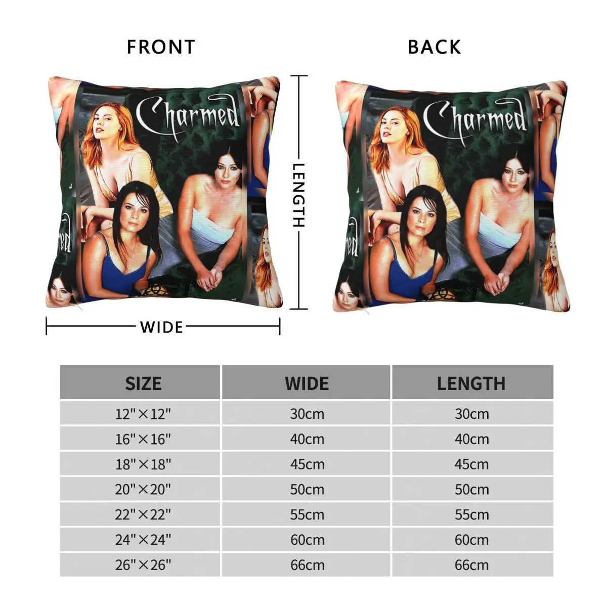 Charmed Shannen Doherty Square Pillowcase Polyester Linen Velvet Pattern Zip Decor Pillow Case Home Cushion Cover