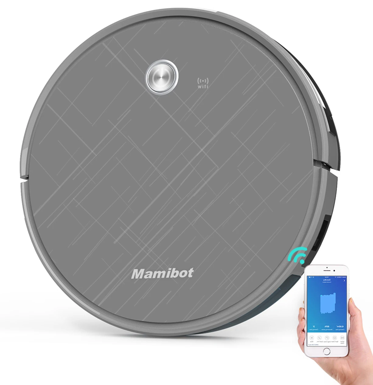 Mamibot Exvac660 Mapping Robot WIFI Compatible with Google Home and Alexa, Mopping Sweeping Robot Vacuum Cleaner Wet and Dry 24