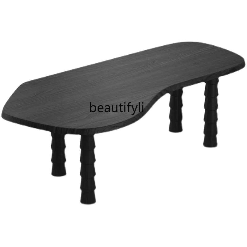 Nordic Solid Wood Special-Shaped Computer Desk Designer Personalized Desk Creative Desk Simple Dining Table Conference Table