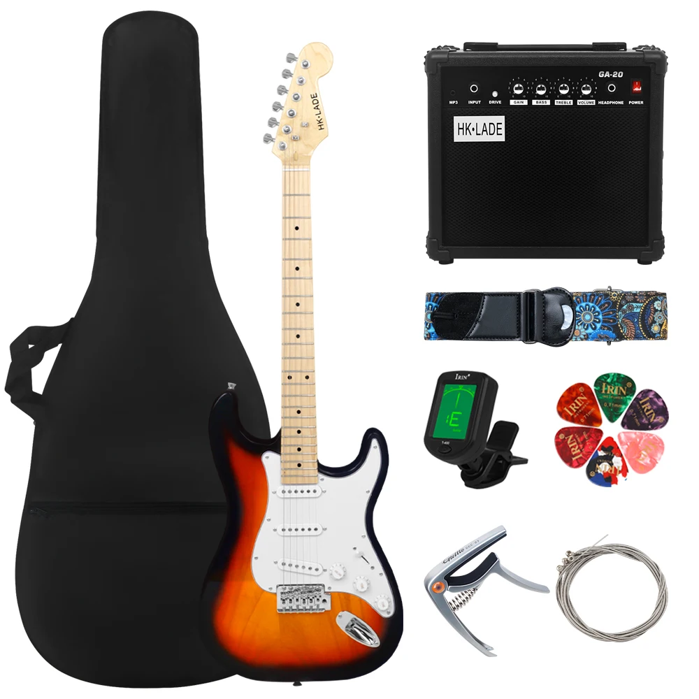 

HK·LADE 6 Strings 22 Frets 39 Inch Electric Guitar Maple Body Electric Guitarra With Bag Amp Strap Guitar Parts & Accessories