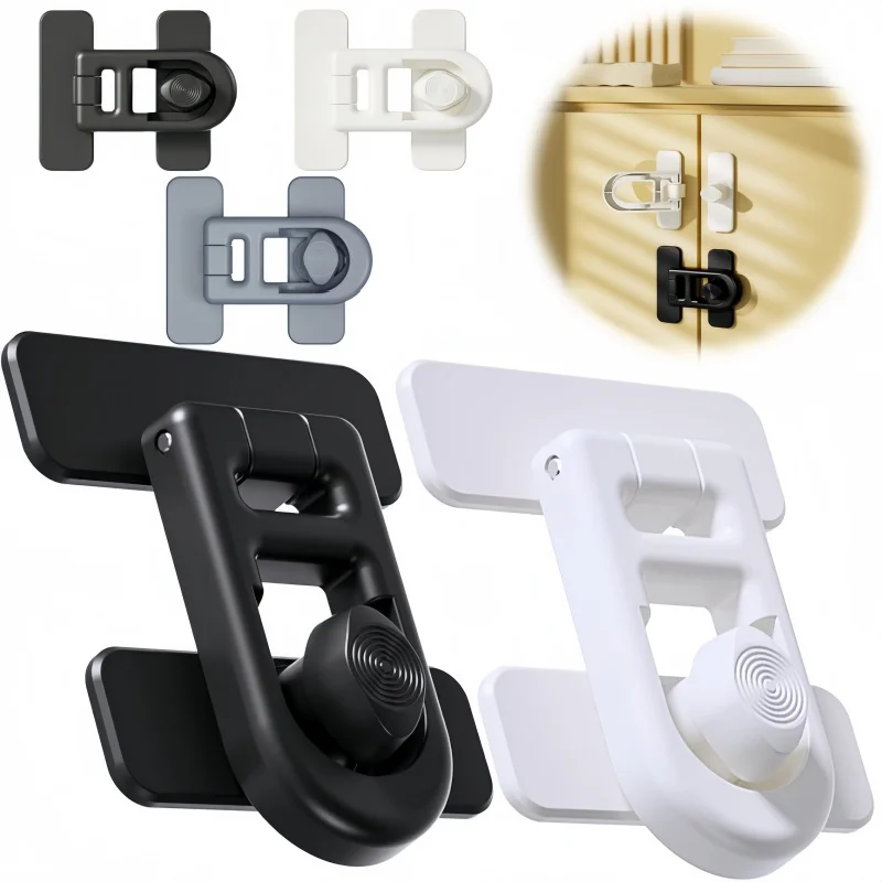 1 قطعة-4 قطعة سلامة الطفل قفل باب الثلاجة لا المسمار حريزعلى الأطفال قفل الثلاجة أقفال حماية سلامة الطفل لخزانة الميكروويف