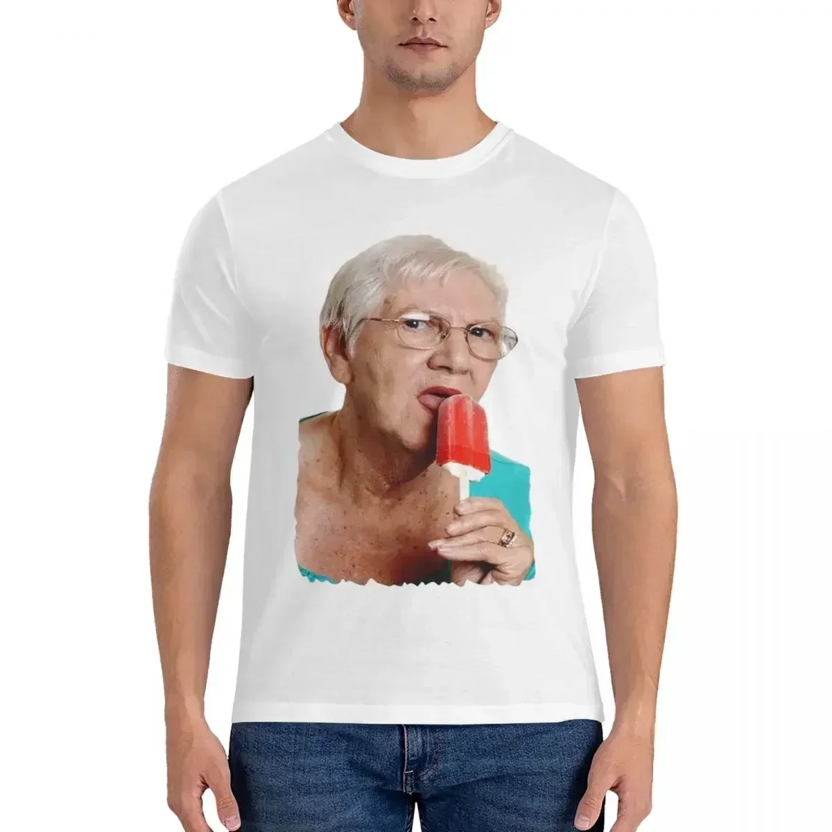 Grandma Granny Ice Cream T-Shirt Unisex Funny Oversized T Shirt Men Round Neck Summer Shirts Tops S-6Xl