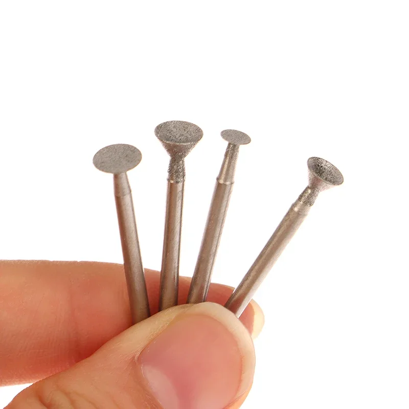 

9PCS Grinding Bit Accessory Ultra-Thin T Head Shank Diamond Mounted Point Stone Jade Carve Polish Engrave Tools Set 2.35mm