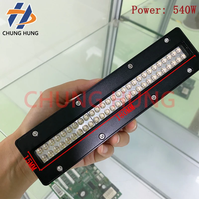 

540W high-power water-cooled UV LED curing lamp UV flatbed printer curing lamp UV ink drying UV curing lamp 180 * 15MM