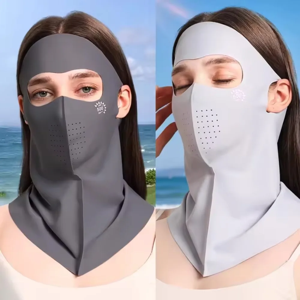 

Fashion Ice Silk Sun Protection Mask with UPF50+ for Ultimate UV Protection and 3D Anti-UV Neck Scarf for Summer Fashion Trends