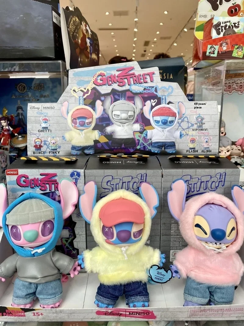 

Genz Street Series Genuine Stitch Blind Box Vinyl Pendant Anime Figure Mystery Box Collection Room Decor Custom Kids Gift Toy