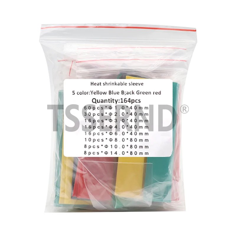 127-750pcs Heat-shrink Tubing Thermoresistant Tube Heat Shrink Wrapping Kit Electrical Connection Wire Cable Insulation Sleeving