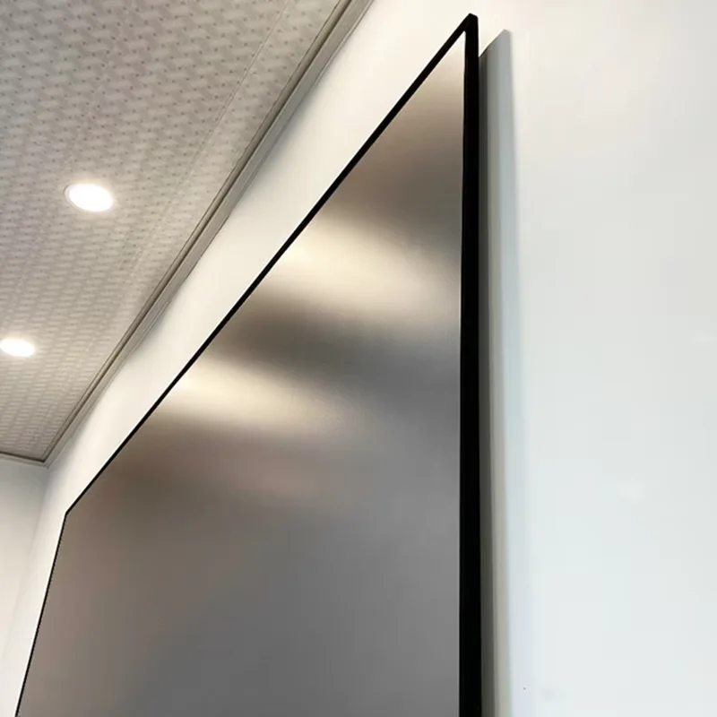 Kecerahan Tinggi Reflektif 200 ''Cahaya Sekitar Menolak Layar Proyektor Bingkai Tetap Bezel Tipis Berlian Hitam
