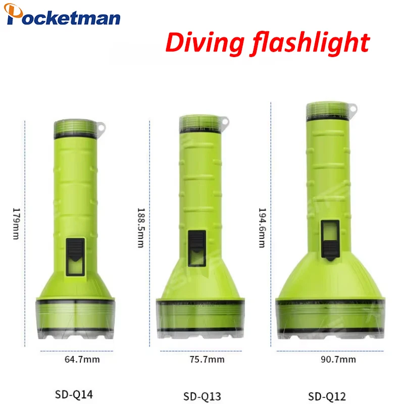 Scuba Diving Light High Lumen Underwater Diving Safety Flashlight Waterproof Submarine Dive Torch 1 Pack