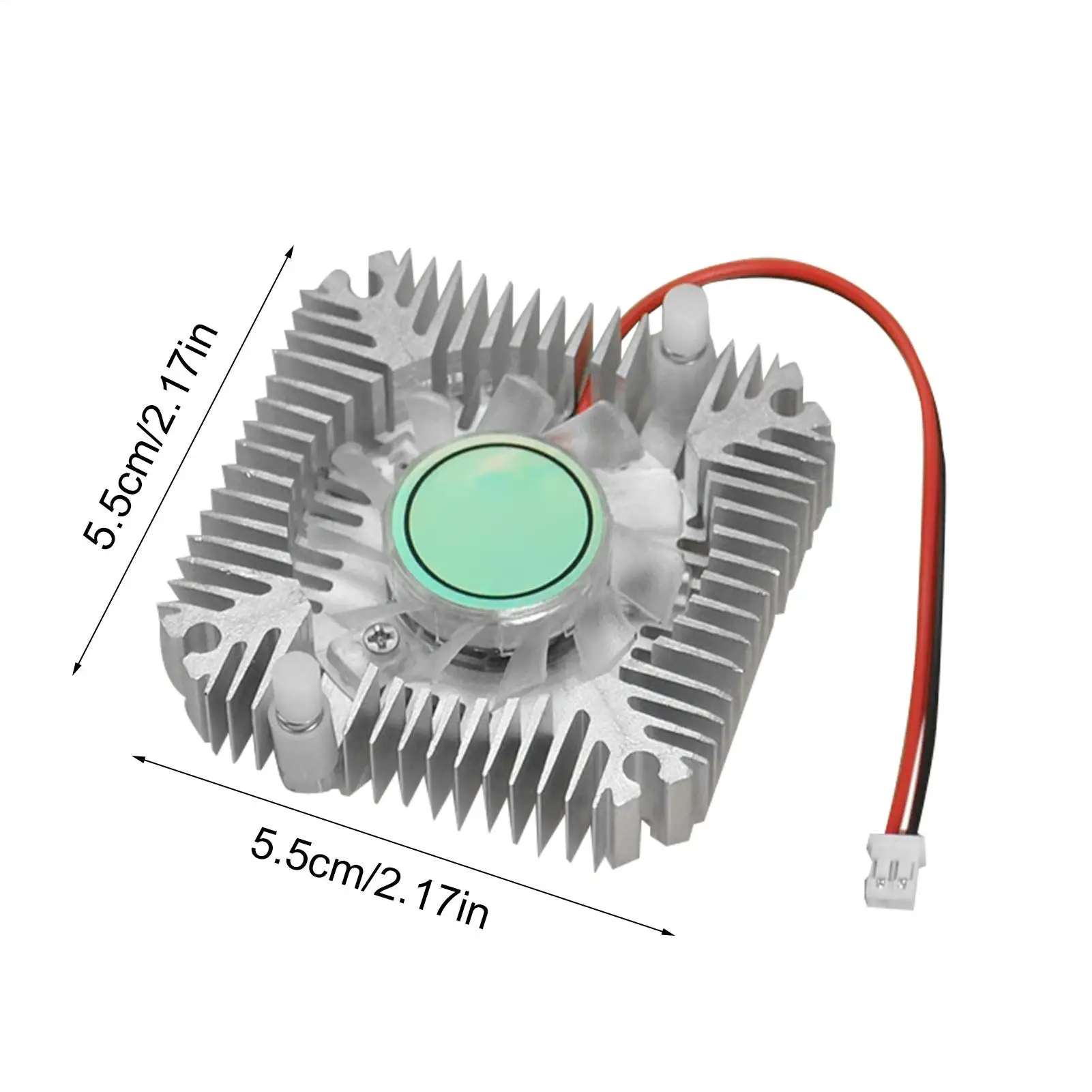 알루미늄 히트싱크 팬 12V GPU 공기 냉각기 55mm 칩 홀 거리 저소음 라디에이터 컴퓨터 CPU 그래픽 히트싱크 쿨러