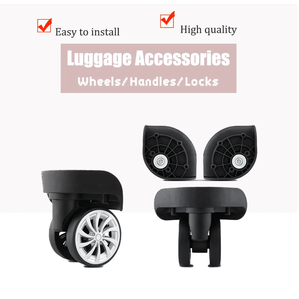 Silent W315 Suitcase Wheels, 360 Spinner Replacement for Luggage Repair, Smooth Glide