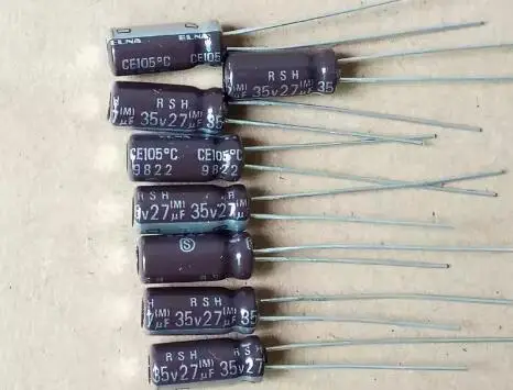 30pcs/lot Original Japanese ELNA 35V 27UF 5x11 Long Life RSH Fever Audio Electrolytic Capacitor free shipping