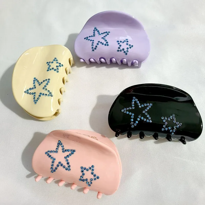 Rhinestone Star Moon Hair Claw Classic Style Seasonal Clearance While Supplies Last Hair Claw Clips Hair Accessories